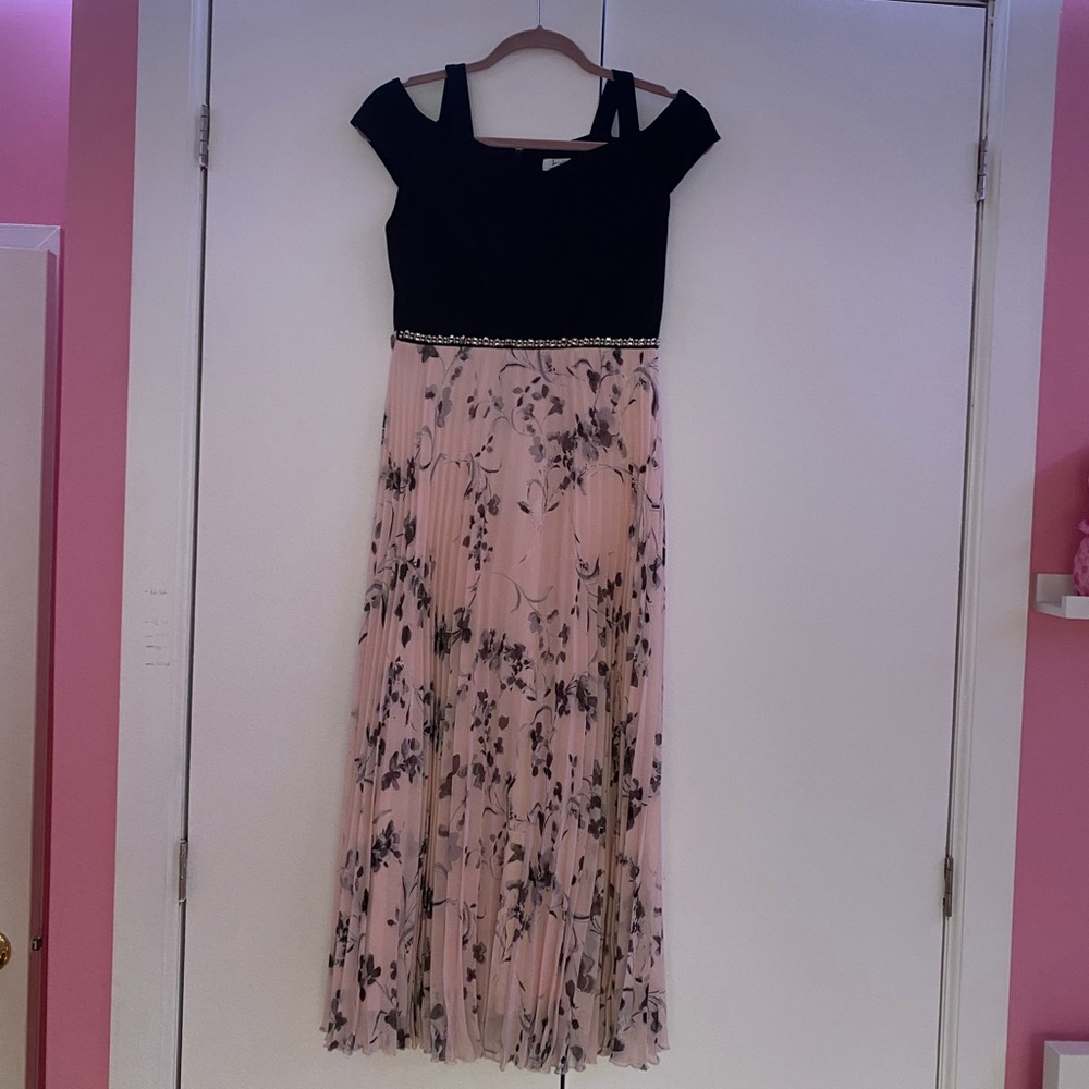 Black and pink dress